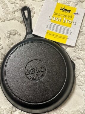 8 INCH LODGE CAST IRON SKILLET 5SK USA GRIDDLE FRY Pan Campfire Outdoors